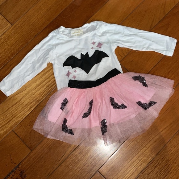 NWT Kensie baby Quilted 18 mo sweet wink bat outfit tutu skirt set 0 6 12 mo - Picture 4 of 7